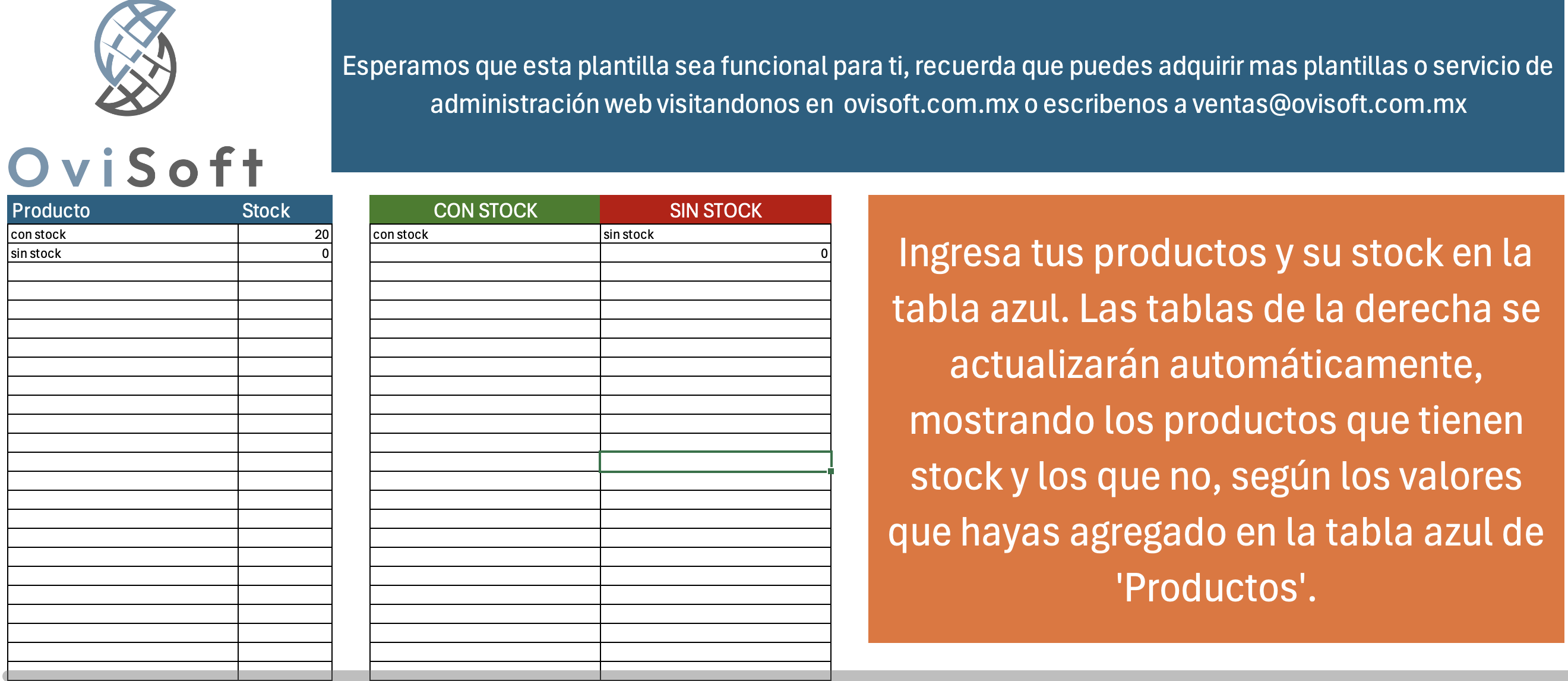 Plantilla de Inventario